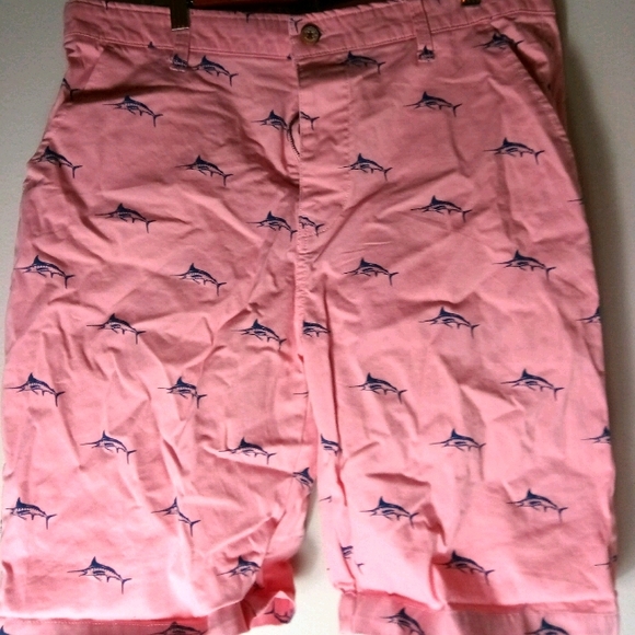 Hudson & Barrow 36 Men's Swordfish Shorts Salmon - Picture 2 of 5